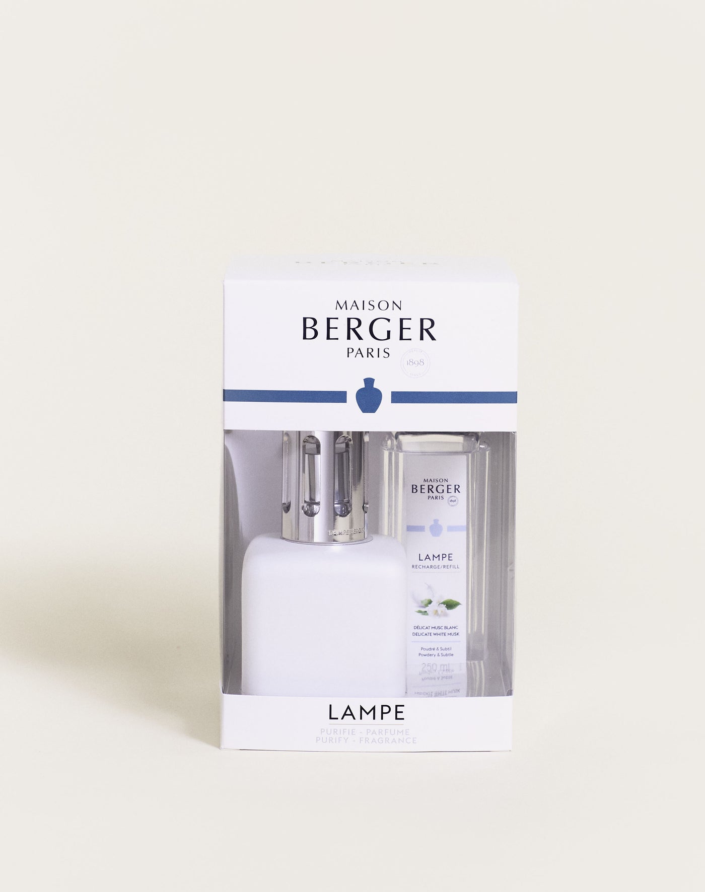 Glacon Blanc Lamp Gift Set with Delicate White Musk