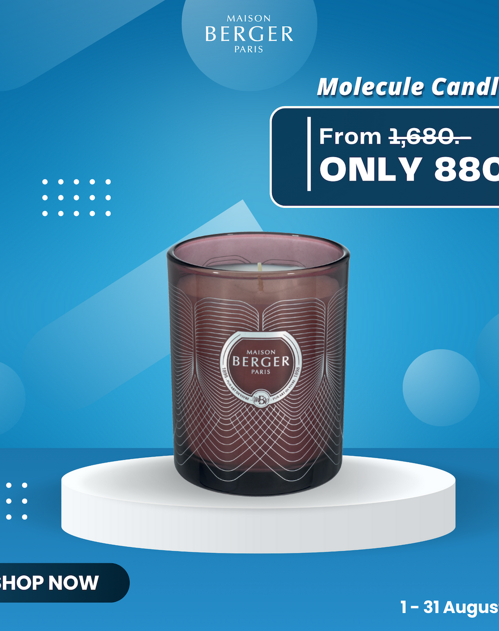 Molecule Prune Scented Candle - Underneath the Magnolias 240g